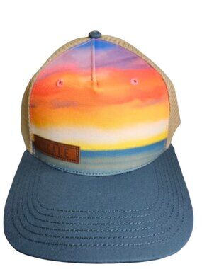 NWT Locale Outdoor Structured 5-Panel Watercolor Sunset Trucker Hat Unisex